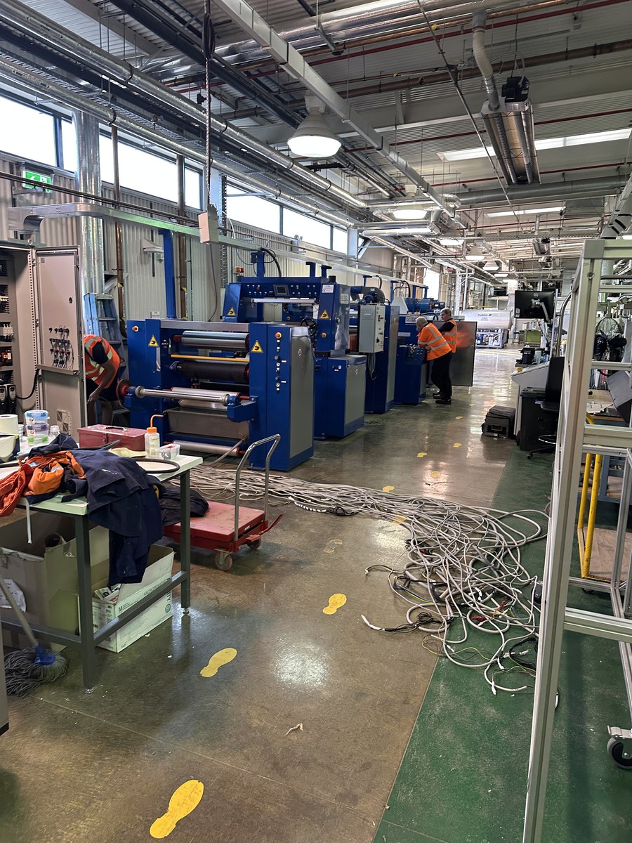 Coating and lamination machinery in production